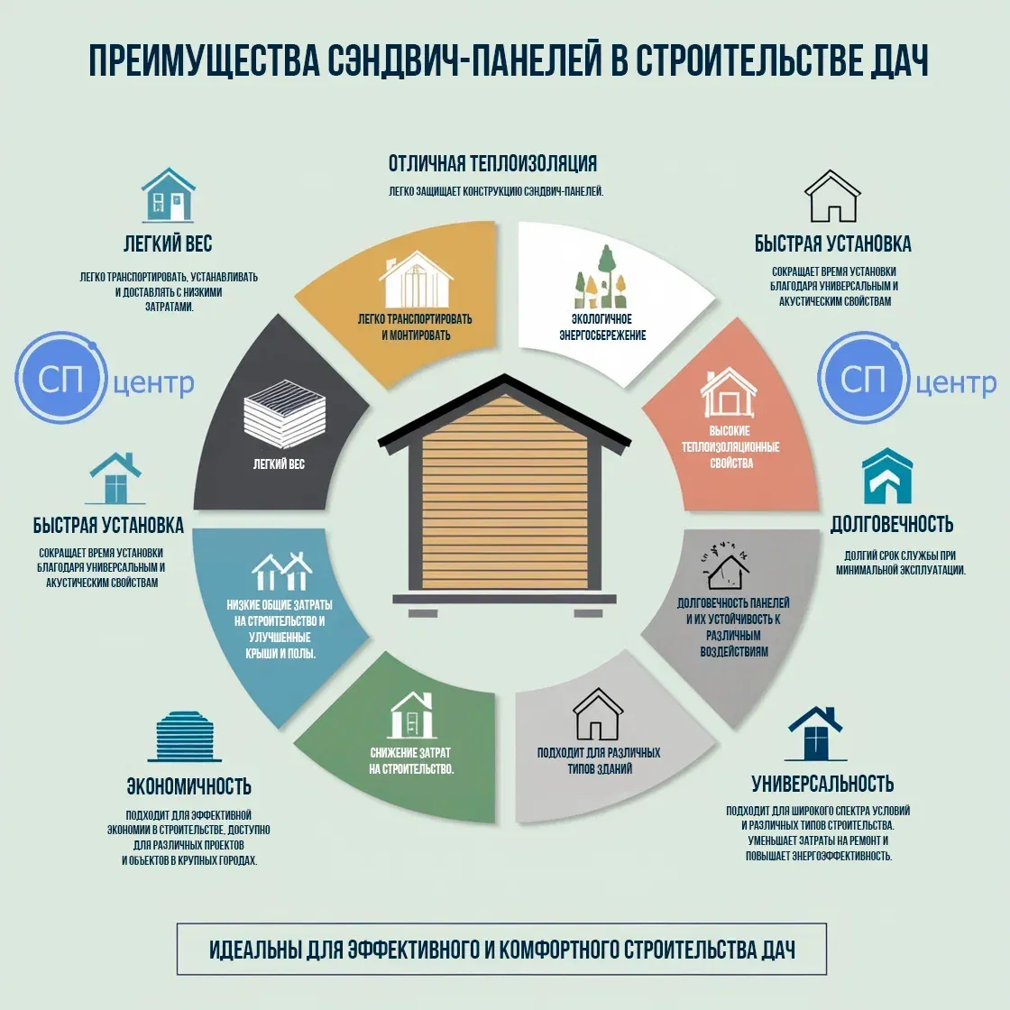Преимущества сэндвич-панелей в строительстве